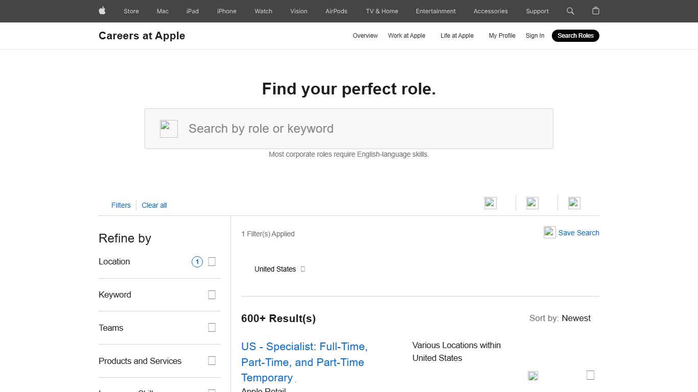 Search Jobs - United States - Jobs - Careers at Apple