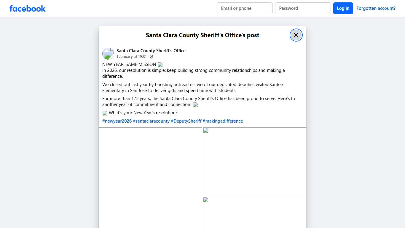 NEW YEAR, SAME... - Santa Clara County Sheriff's Office Facebook